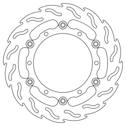 Moto-Master Bremsscheibe Flame vorn rechts schwimmend mit ABE Ø 267 mm | LK 150 mm (Art. m112113)