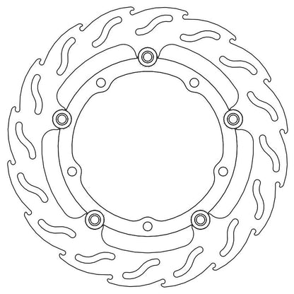 Moto-Master Bremsscheibe Flame vorn links schwimmend mit ABE Ø 267 mm | LK 150 mm (Art. m112114)