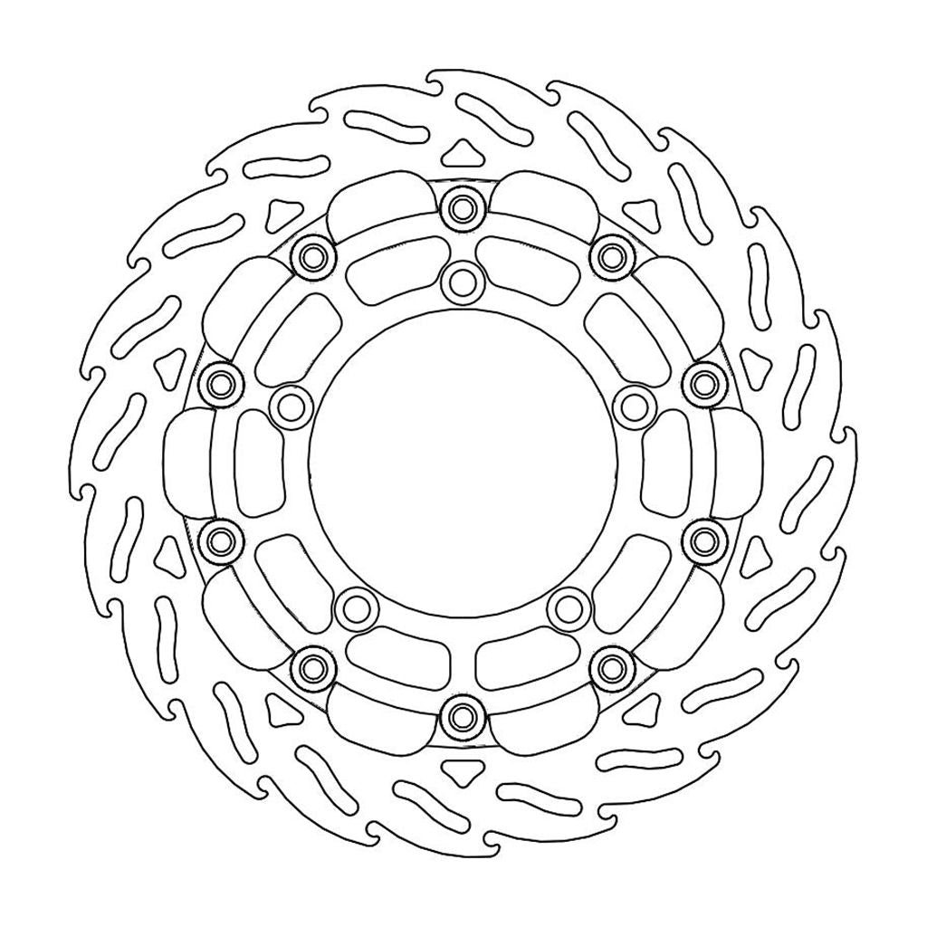 Moto-Master Bremsscheibe Flame vorn rechts schwim. Racing Flame - 5,5mm Ø 310 mm | LK 142 mm