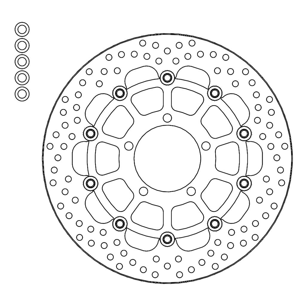 Moto-Master Bremsscheibe Halo vorn links schwimmend mit ABE Ø 310 mm | LK 100,5 mm