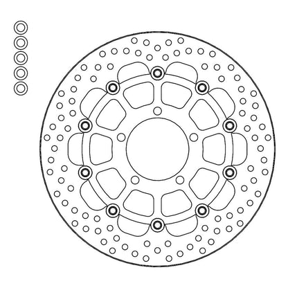 Moto-Master Bremsscheibe Halo vorn links schwimmend mit ABE Ø 310 mm | LK 100,5 mm