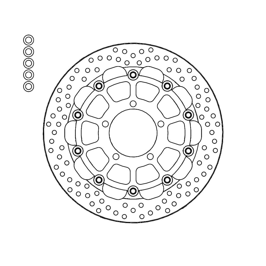 Moto-Master Bremsscheibe Halo vorn schwimmend Racing - 5,5mm mit ABE Ø 310 mm | LK 100,5 mm (Art. m112273)