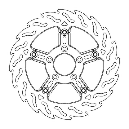 Moto-Master Bremsscheibe Flame vorn rechts schwimmend Alu-Innenring Ø 292 mm | LK 82,6 mm 44156-00, Harley-Davidson 44156-00