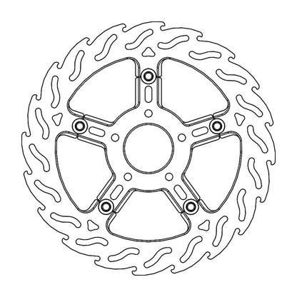 Moto-Master Bremsscheibe Flame vorn links schwimmend Alu-Innenring Ø 300 mm | LK 82,6 mm 46717-10, Harley-Davidson 46717-10