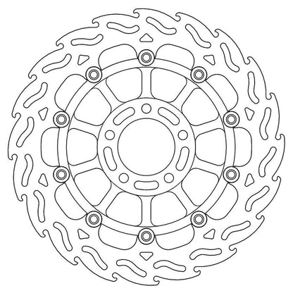 Moto-Master Bremsscheibe Flame vorn rechts schwimmend mit ABE Ø 310 mm | LK 86 mm (Art. m113027)
