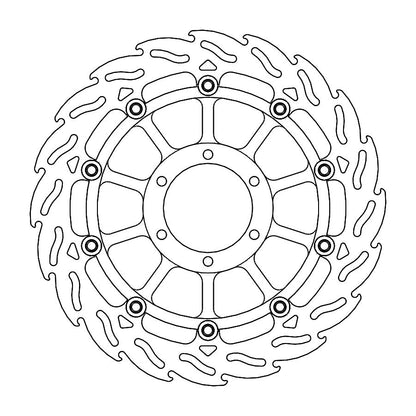 Moto-Master Bremsscheibe Flame vorn rechts schwimmend mit ABE nur f. Sonderrad HP und M