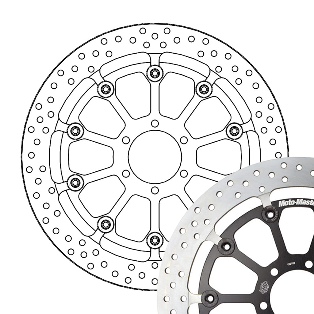 Moto-Master Bremsscheibe Halo T-Floater Racing - 6,0 mm PVM Rad