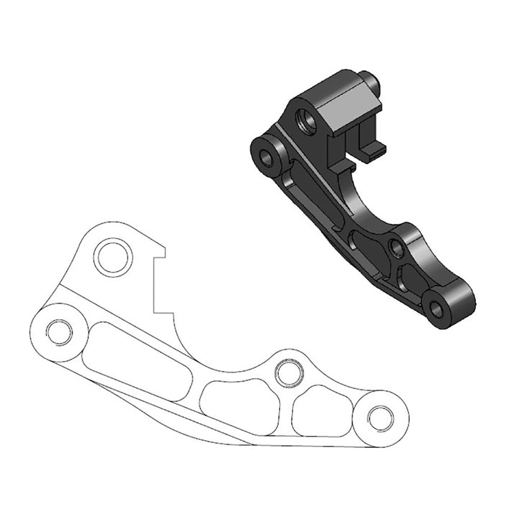 Moto-Master Bremssattel-Adapter Oversize MX 260 mm Ø (Art. m211001)