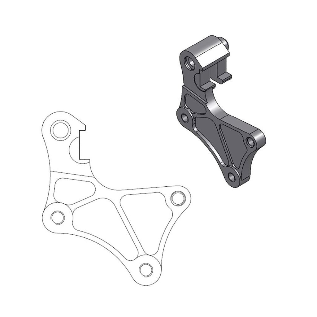 Moto-Master Bremssattel-Adapter Supermoto Street Adapter 320 mm Ø (Art. m211016)