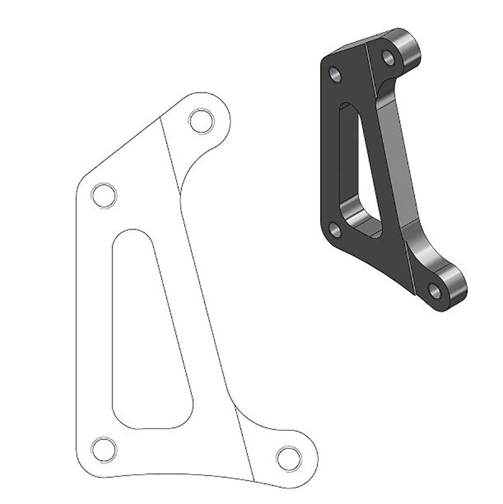 Moto-Master Bremssattel-Adapter Supermoto Racing Adapter 320 mm Ø (Art. m211019)