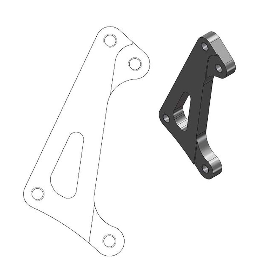 Moto-Master Bremssattel-Adapter Supermoto Racing Adapter 320 mm Ø (Art. m211030)
