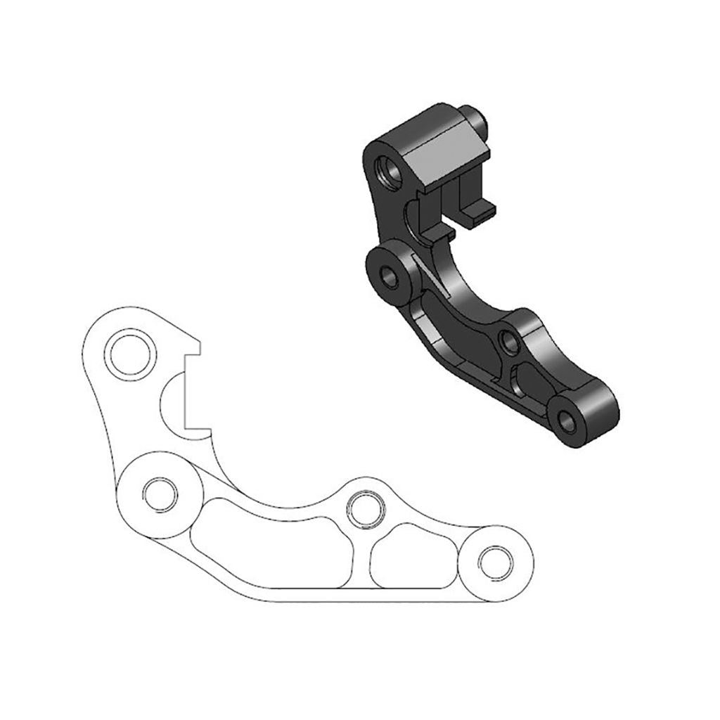 Moto-Master Bremssattel-Adapter Oversize MX 260 mm Ø (Art. m211037)