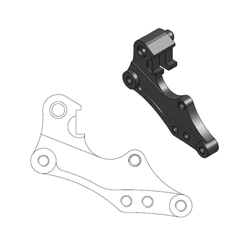 Moto-Master Bremssattel-Adapter Oversize Dakar 298 mm Ø (Art. m211042)
