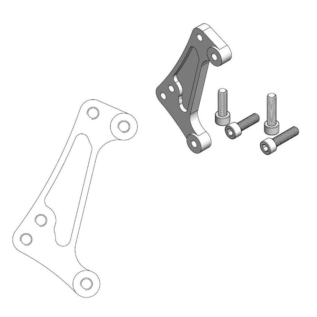 Moto-Master Bremssattel-Adapter Supermoto Racing Adapter 300 mm Ø (Art. m211098)
