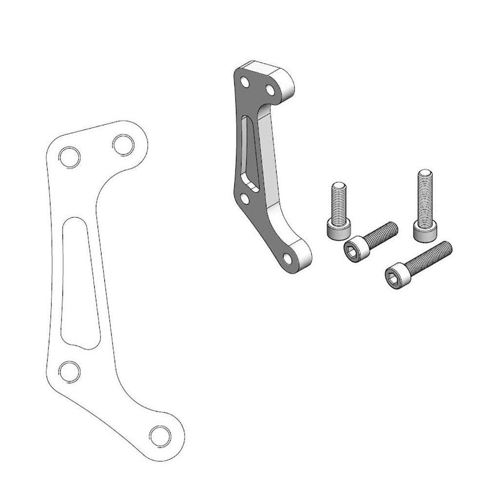 Moto-Master Bremssattel-Adapter Supermoto Racing Adapter 300 mm Ø (Art. m211099)