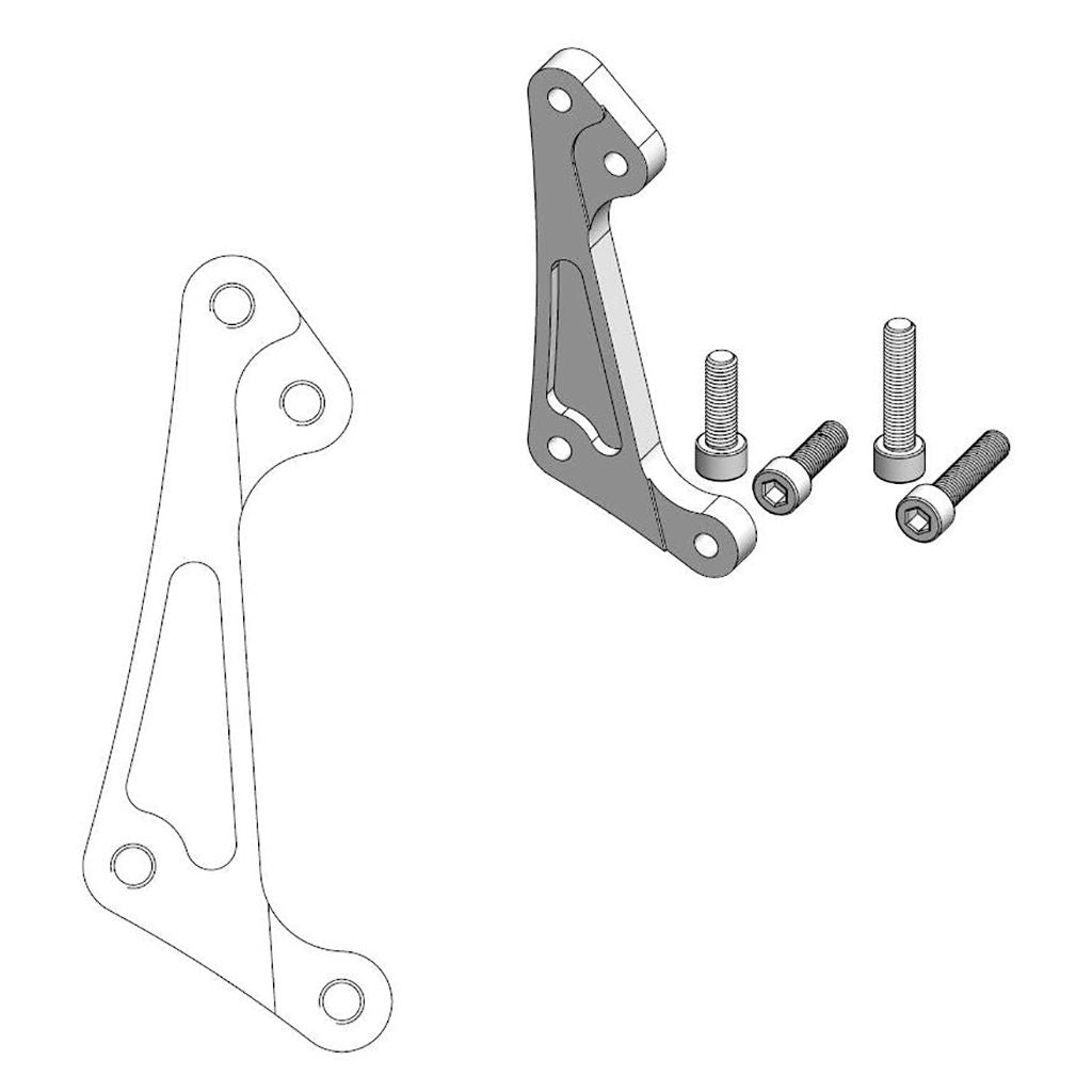 Moto-Master Bremssattel-Adapter Supermoto Racing Adapter 300 mm Ø (Art. m211104)