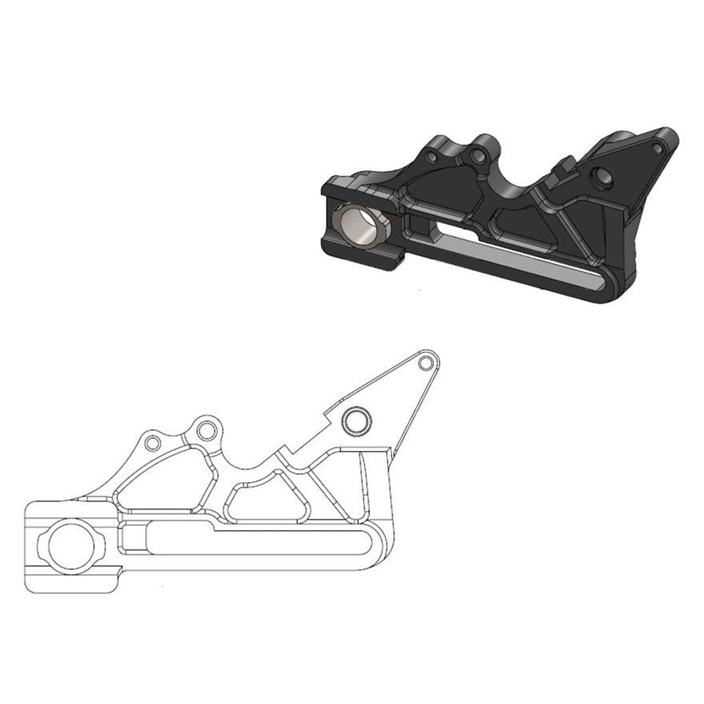 Moto-Master Bremssattel-Adapter Factory hinten 240 mm Ø schwarz (Art. m211109)