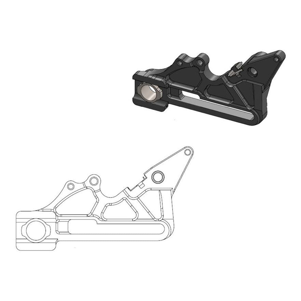 Moto-Master Bremssattel-Adapter Factory hinten 240 mm Ø schwarz (Art. m211112)