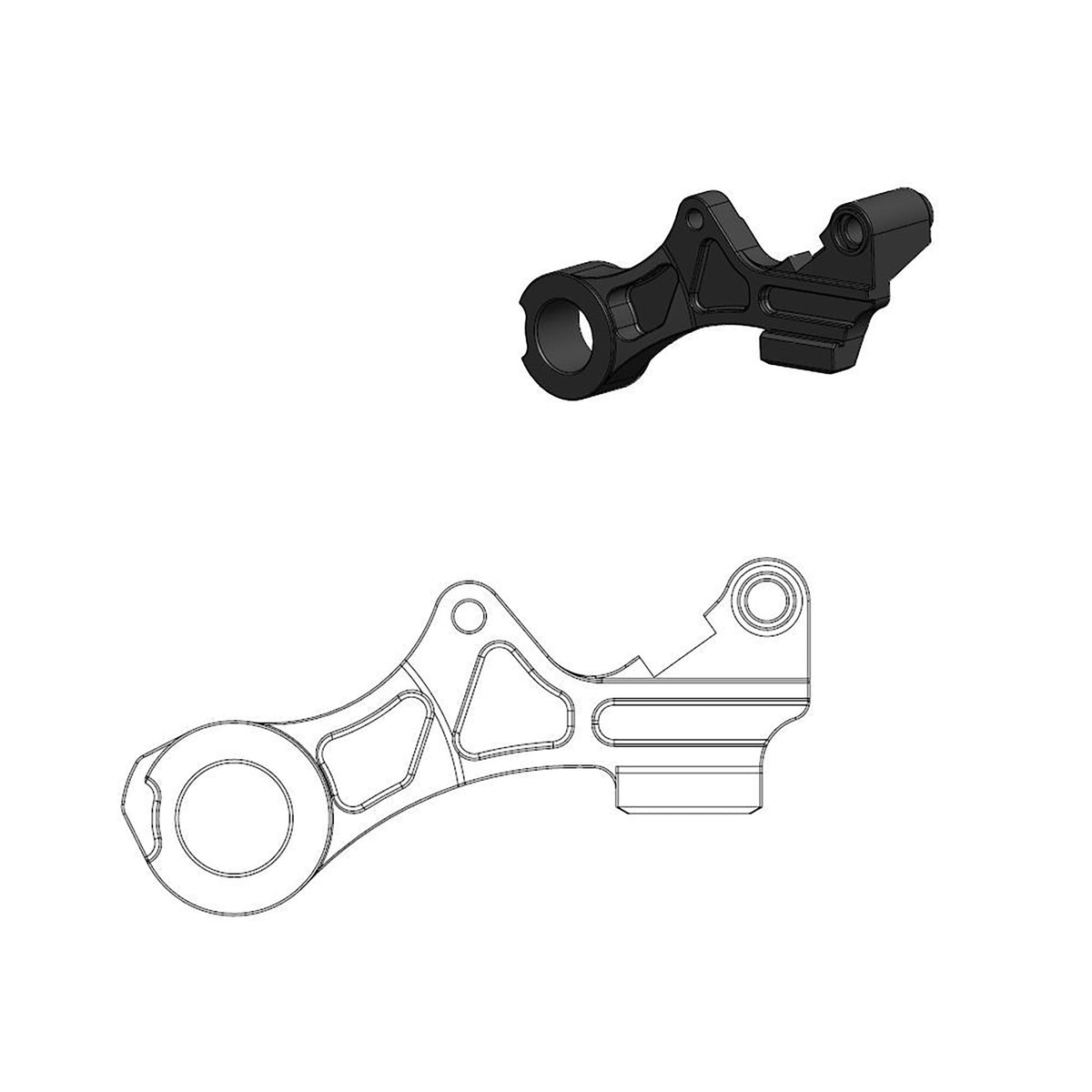 Moto-Master Bremssattel-Adapter hinten 220mm f. 150220