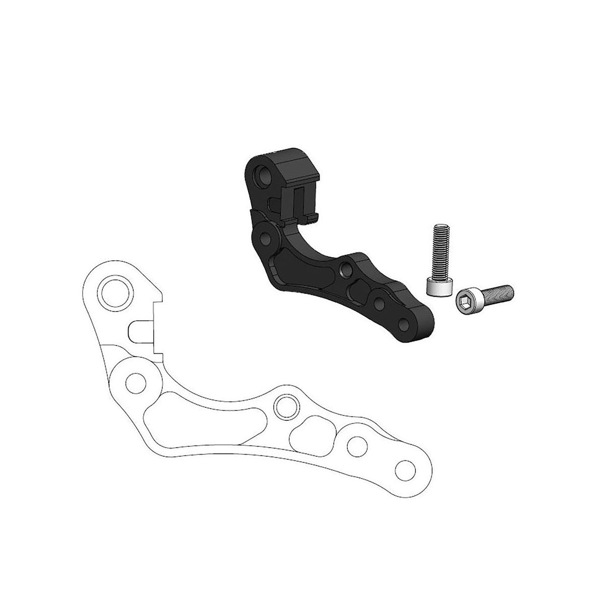 Moto-Master Bremssattel-Adapter f. OEM 260 mm Ø schwarz (Art. m211131)