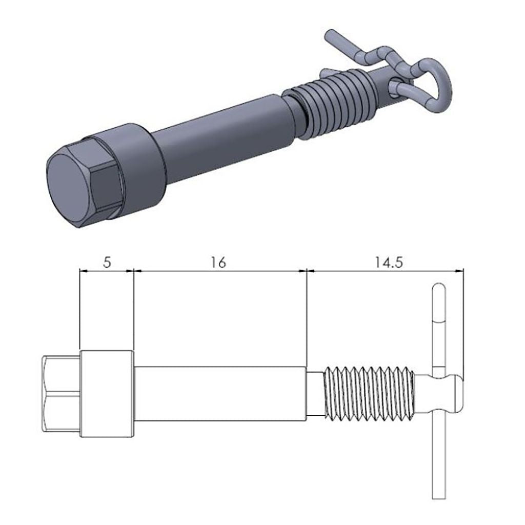 Moto-Master Bremsbelag Gleitstift (Art. m213041)