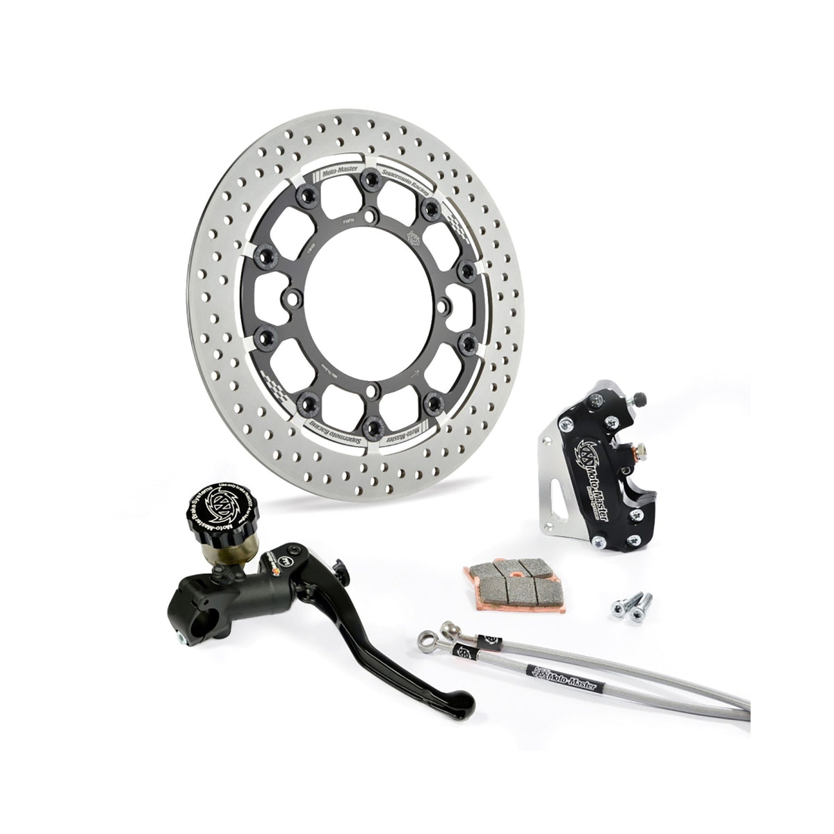 Moto-Master Supermoto Kit 320 Halo Bremsscheibe Bremssattel Bremspumpe (Art. m313076)