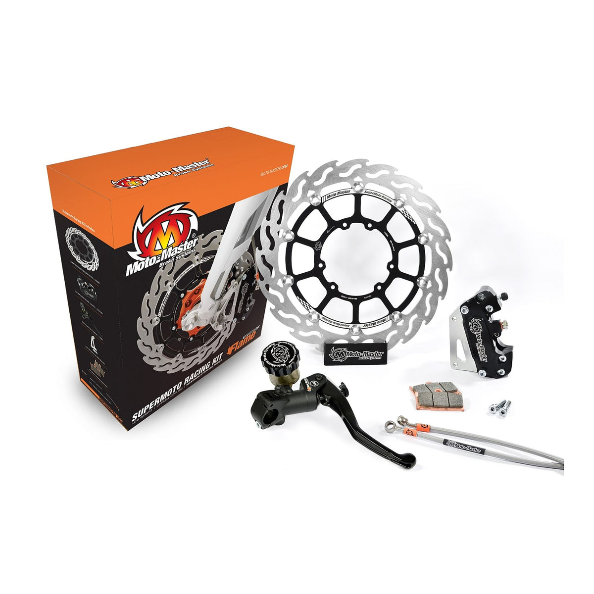 Moto-Master Supermoto Kit 320 Flame Bremsscheibe Bremssattel Bremspumpe (Art. m313092)