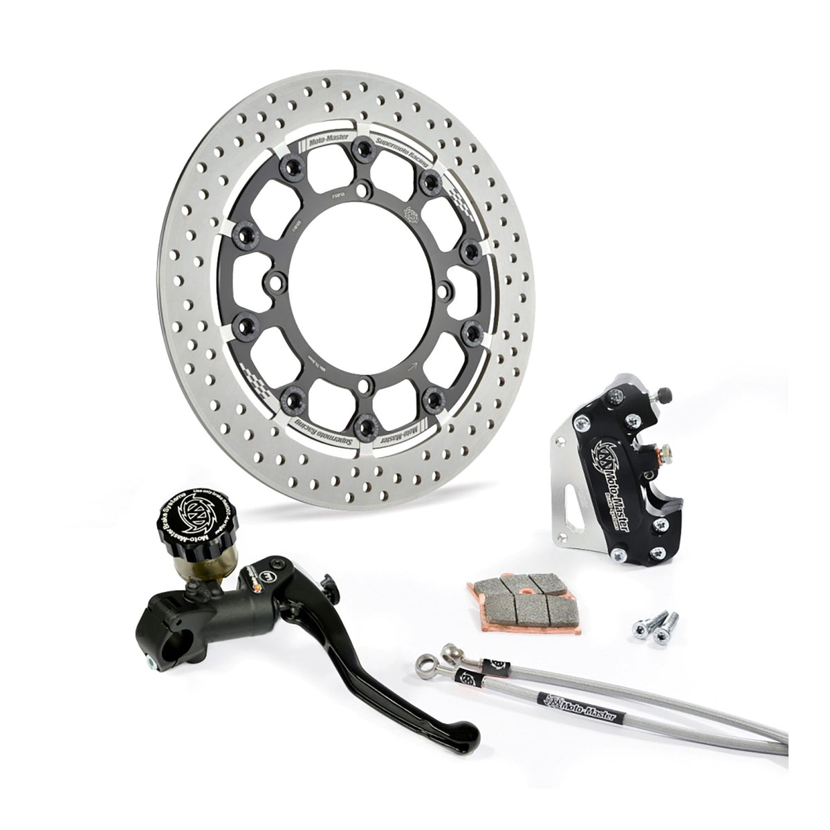 Moto-Master Supermoto Kit 320 Halo Bremsscheibe Bremssattel Bremspumpe (Art. m313095)