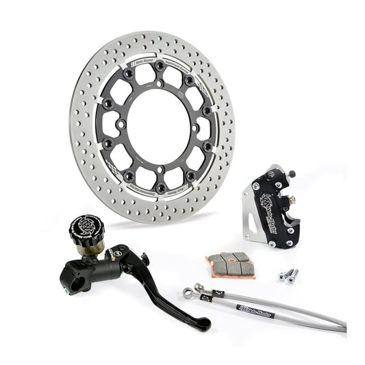 Moto-Master Supermoto Kit 320 Halo Bremsscheibe Bremssattel Bremspumpe (Art. m313095)