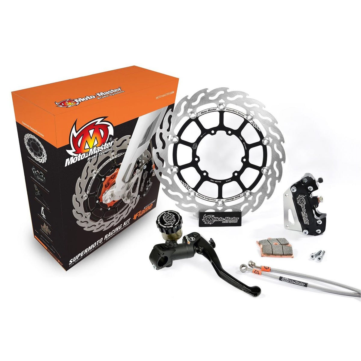 Moto-Master Supermoto Kit 300 Flame Bremsscheibe Bremssattel Bremspumpe (Art. m313100)