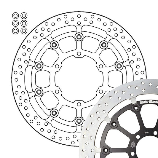 Moto-Master Bremsscheibe Halo T-Floater Racing Kit 320 - 6,0 mm Ø 320 mm | LK 120 mm (Art. m314003)
