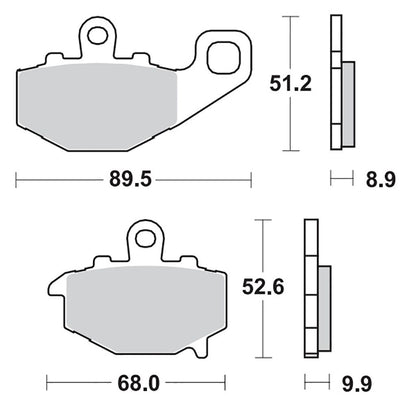 Moto-Master Bremsbelag RoadPRO Sinter hinten MCB662