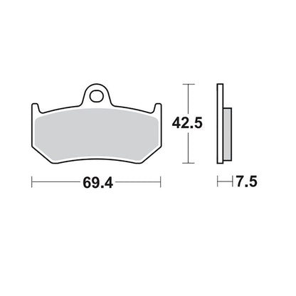 Moto-Master Bremsbelag RoadPRO Sinter hinten MCB797