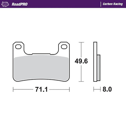 Moto-Master Bremsbelag RoadPRO Carbon Racing ohne ABE (Art. m406306)