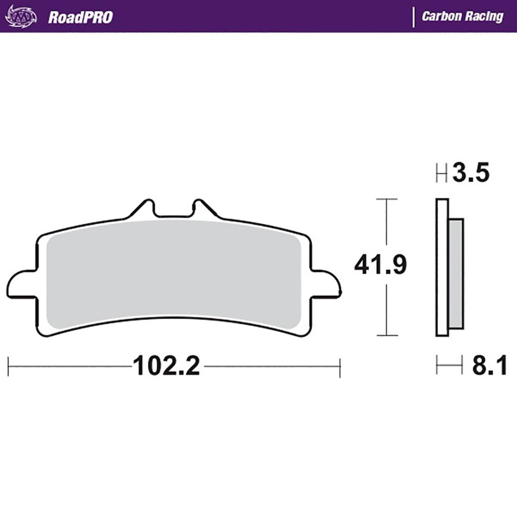 Moto-Master Bremsbelag RoadPRO Carbon Racing ohne ABE MCB792