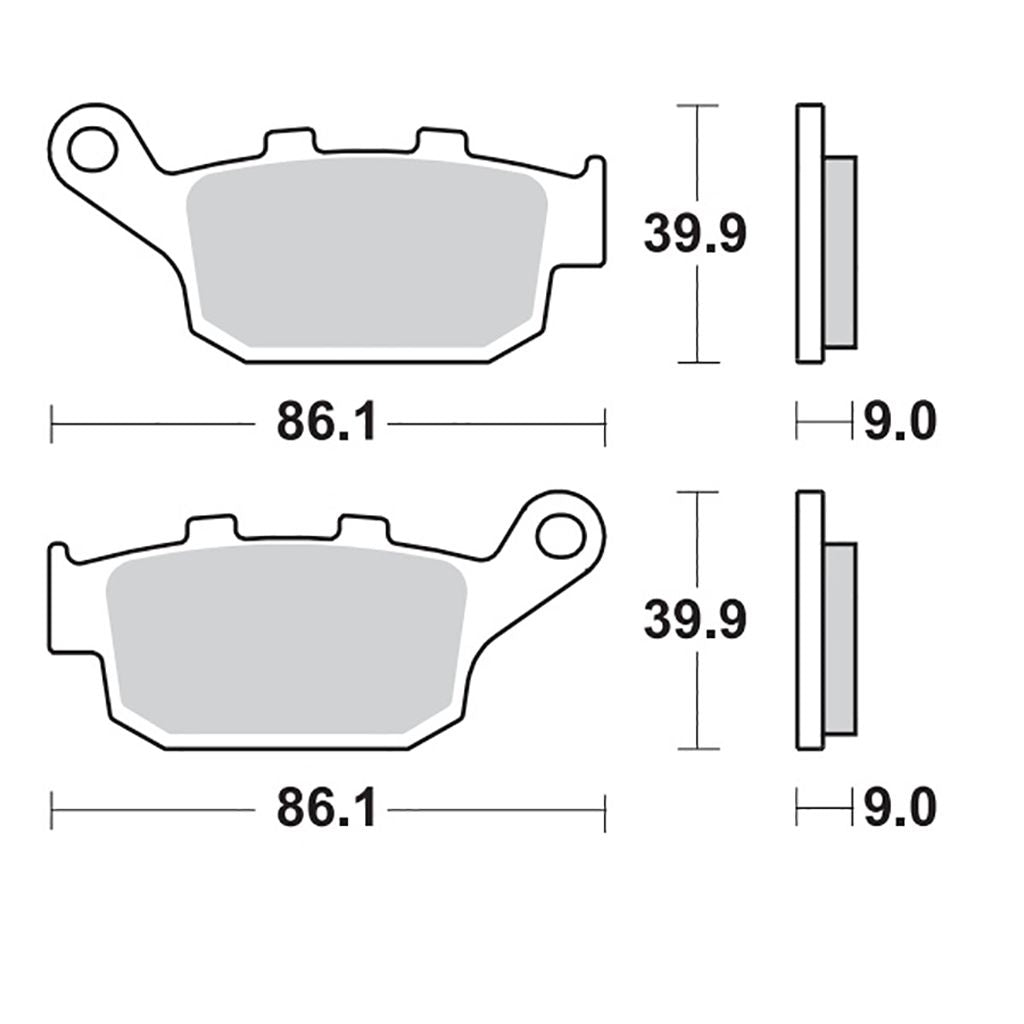 Moto-Master Bremsbelag RoadPRO Sinter hinten MCB841