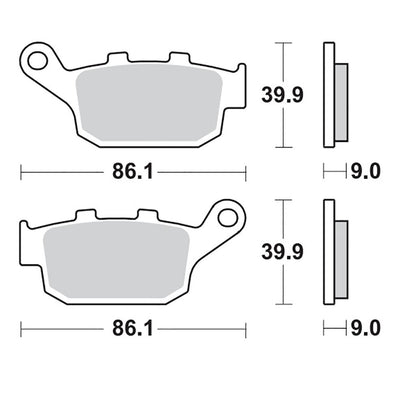 Moto-Master Bremsbelag RoadPRO Sinter hinten MCB841