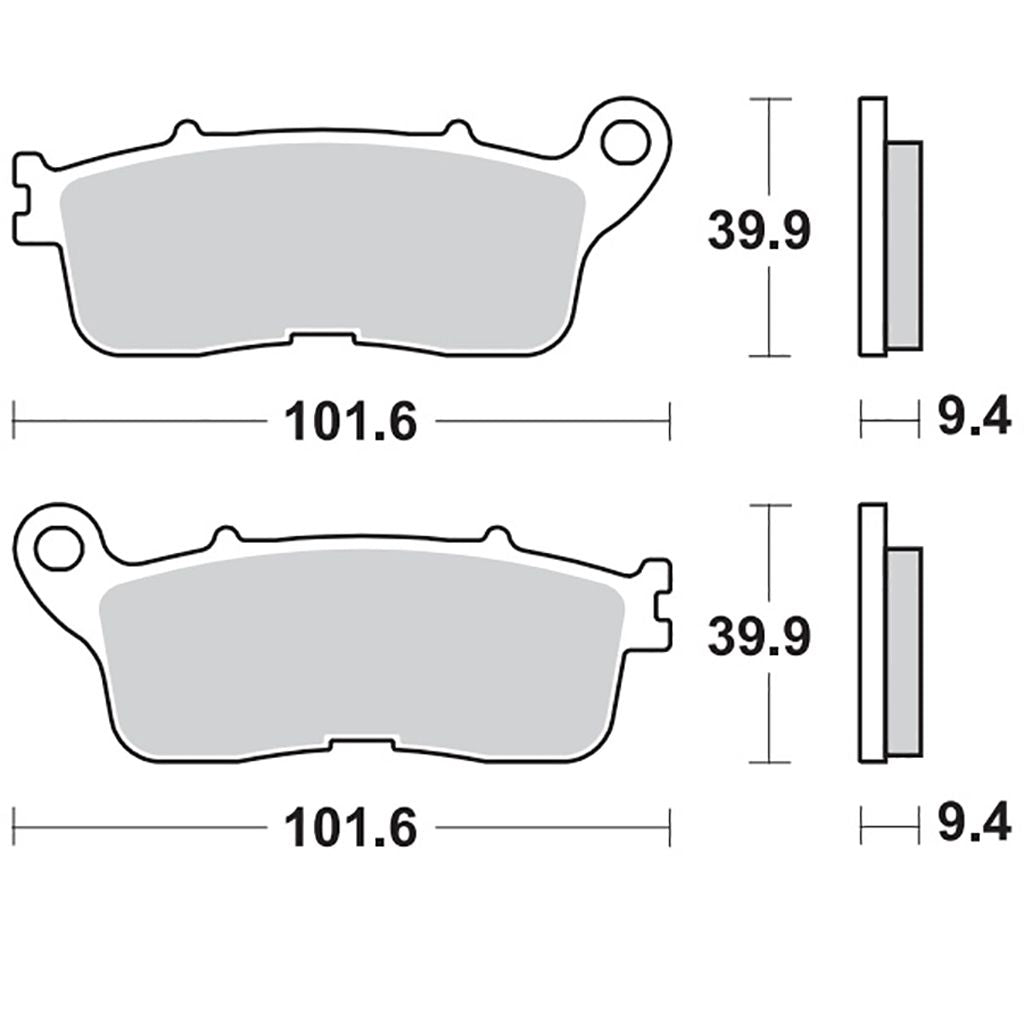 Moto-Master Bremsbelag RoadPRO Sinter hinten MCB848