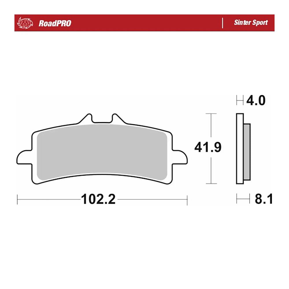 Moto-Master Bremsbelag RoadPRO Sinter Sport vorn (Art. m408105)