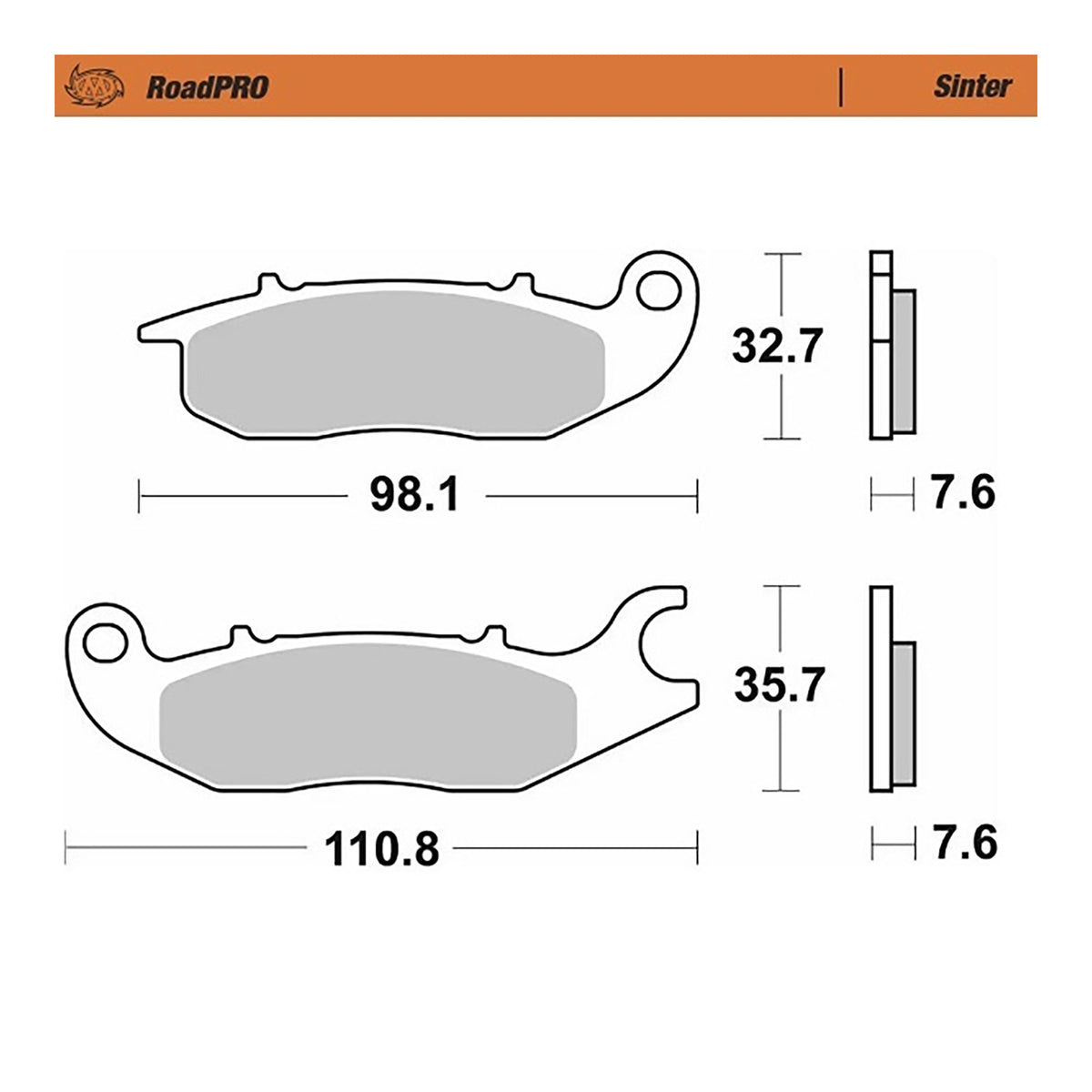 Moto-Master Bremsbelag RoadPRO Sinter vorne (Art. m409701)