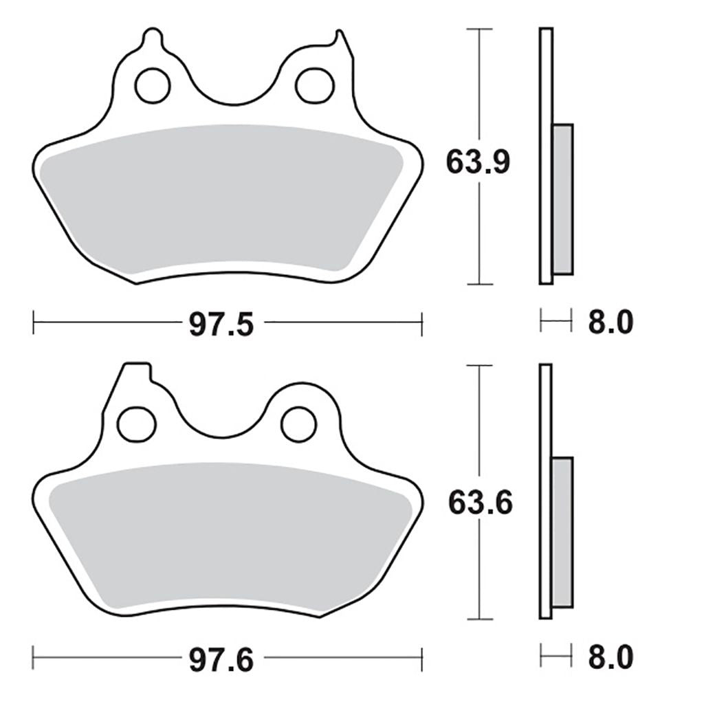 Moto-Master Bremsbelag RoadPRO Sinter hinten MCB799