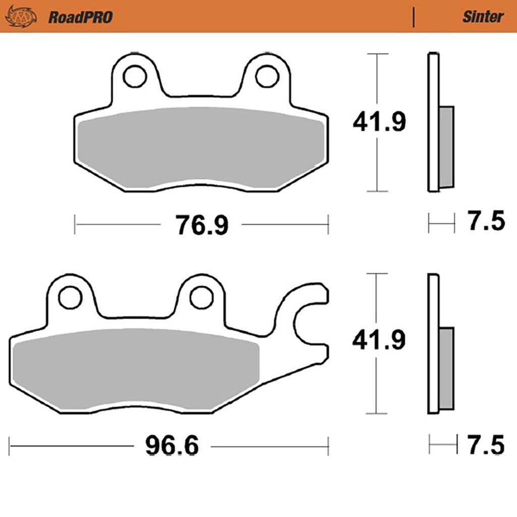 Moto-Master Bremsbelag RoadPRO Sinter vorn MCB900