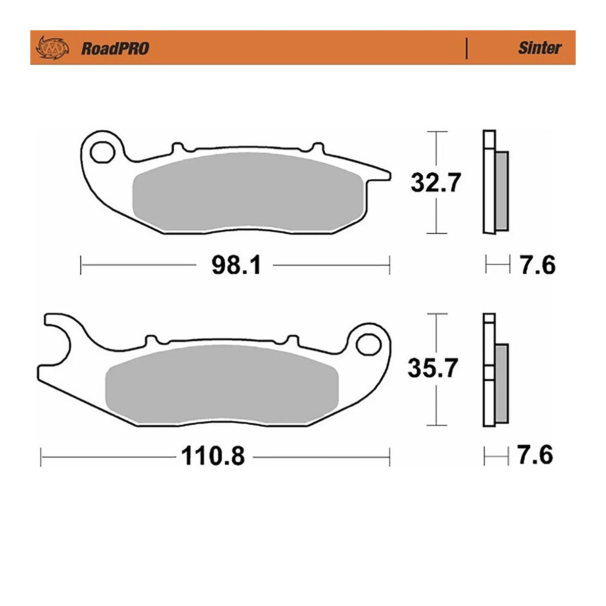 Moto-Master Bremsbelag RoadPRO Sinter vorne (Art. m414101)