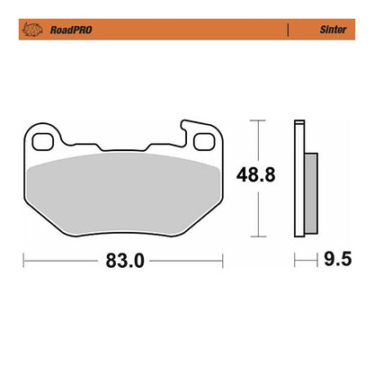 Moto-Master Bremsbelag 415102 RoadPRO Sinter hinten