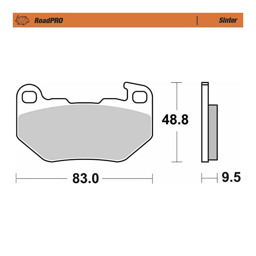 Moto-Master Bremsbelag 415102 RoadPRO Sinter hinten