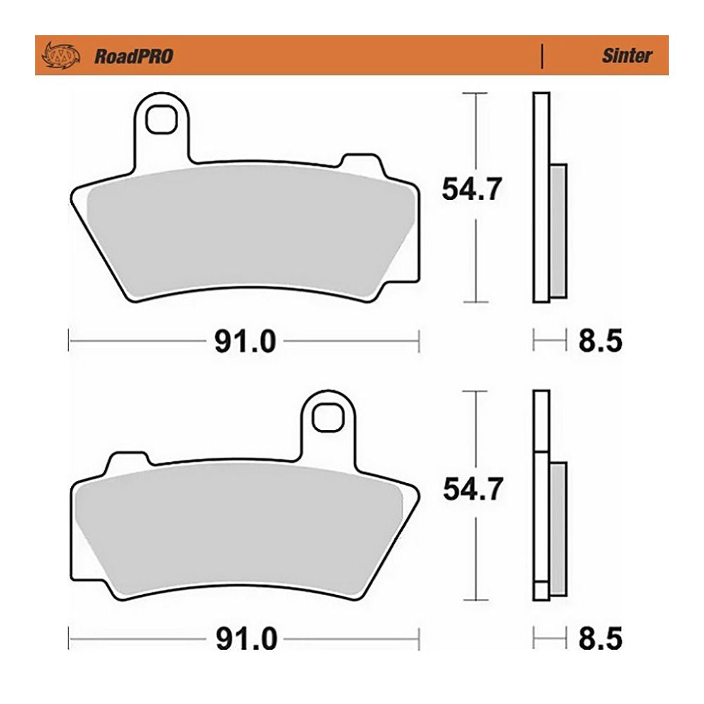 Moto-Master Bremsbelag RoadPRO Sinter hinten (Art. m415702)