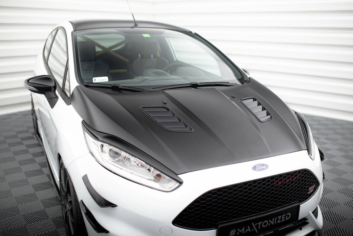 Motorhauben Luftschlitze passend für Ford Fiesta ST Mk7 FL schwarz Hochglanz