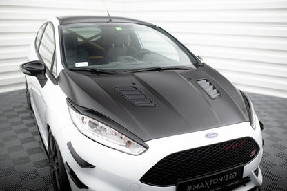 Motorhauben Luftschlitze passend für Ford Fiesta ST Mk7 FL schwarz Hochglanz