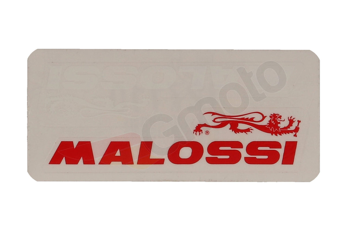 Malossi Aufkleber weiß und rot 2 Stück 90x20 mm