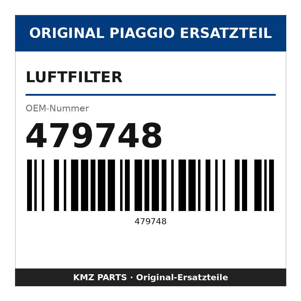 Piaggio Luftfilter 479748